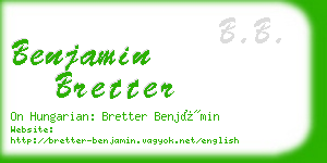 benjamin bretter business card